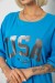 Футболка жіноча з принтом, колір блакитний, 244R2022-5 Футболка жіноча з принтом, колір блакитний, 244R2022-5