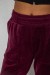 Спортивні штани велюрові жіночі на флісі, колір бордовий, 238R58647-3