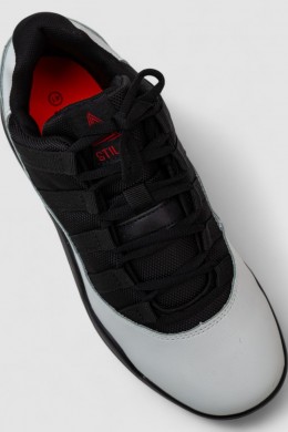 Кеды мужские экокожа, цвет бело-черный, 248RST116