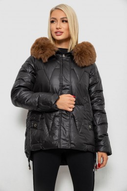 Куртка женская зимняя короткая, цвет черный, 244R865