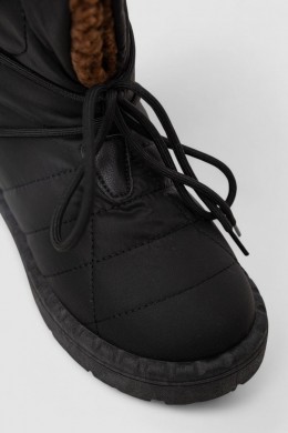 Дутики женские зимние на меху, цвет черно-коричневый, 248RFM500