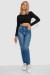 Джинси женские Mom-fit стрейч, цвет синий, 244R1136