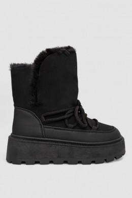 Уггі жіночі на хутрі, колір чорний, 243RBB