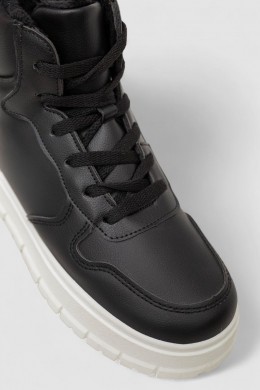 Ботинки женские зимние на меху, цвет черно-белый, 248RMB11