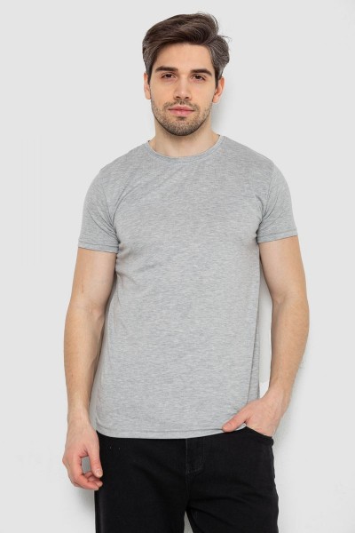 Футболка мужская однотонная базовая, цвет светло-серый, 244R2408