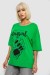 Футболка женская с принтом, цвет зеленый, 244R6005