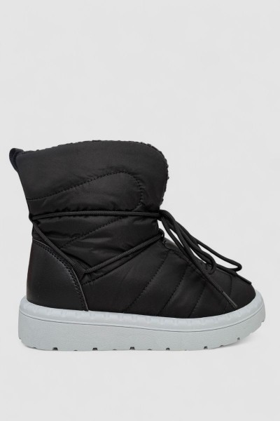 Дутики женские зимние на меху, цвет черно-серый, 248RFM500