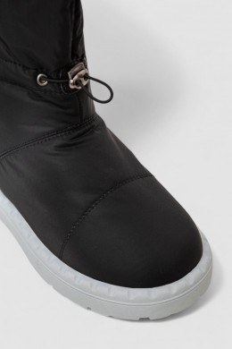 Дутики женские зимние на меху, цвет черно-серый, 248RFM200