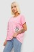 Футболка женская с принтом, цвет розовый, 244R2039