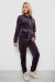 Спортивний костюм жіночий велюровий, колір темно-сливовий, 257R4122 Спортивний костюм жіночий велюровий, колір темно-сливовий, 257R4122