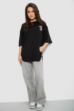 Футболка женская с принтом, цвет черный, 244R2030