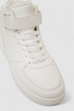 Кроссовки женские зимние на меху, цвет белый, 248RAJ01