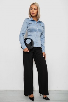 Сорочка класична в смужку, колір блакитний, 230R646