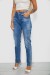 Джинсы женские однотонные Straight fit, цвет синий, 244RF-8196 Джинсы женские однотонные Straight fit, цвет синий, 244RF-8196