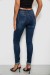 Джинсы женские однотонные Skinny, цвет синий, 244RA-019