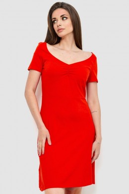 Платье базовое однотонное, цвет красный, 244R265