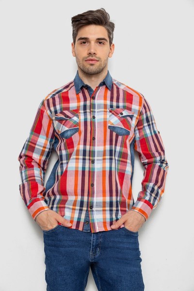 Сорочка чоловіча з довгим рукавом 214R755, колір Різноколір