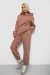 Спортивный костюм женский на флисе, цвет мокко, 247R2016