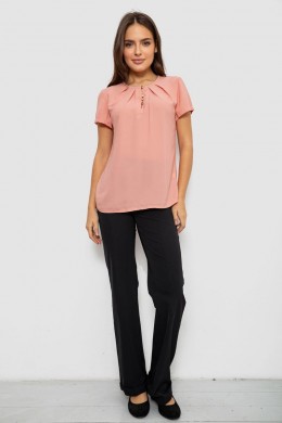 Блуза однотонная, цвет пудровый, 230R112