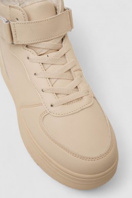 Кроссовки женские зимние на меху, цвет бежевый, 248RAM02