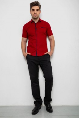 Рубашка мужская, цвет бордовый, 214R7007