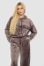 Спорт костюм женский велюровый свободного кроя, цвет мокко, 241R2001-20