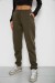 Спортивні штани жіночі на флісі, колір хакі, 238R57828