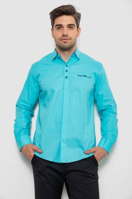 Рубашка мужская  -уценка, цвет бирюзовый, 214R7114-U-2