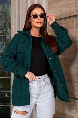 Рубашка -бомбер женская, цвет зеленый, 257R153