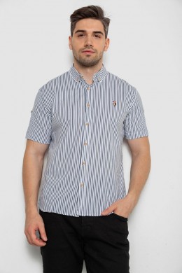 Сорочка чоловіча в смужку  -уцінка, колір біло-чорний, 214R835-U