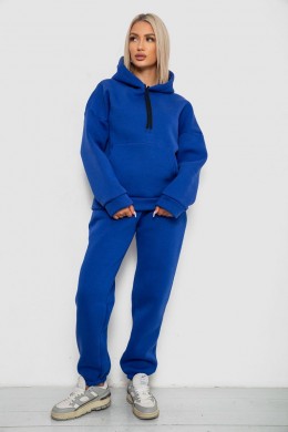 Спортивный костюм женский на флисе, цвет электрик, 238R5726