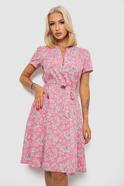 Платье софт с принтом, цвет розовый, 230R1016