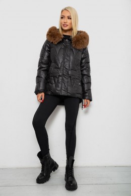 Куртка женская зимняя короткая, цвет черный, 244R865