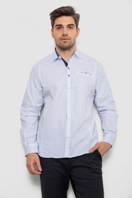 Рубашка мужская с принтом  -уценка, цвет белый, 214R7172-U