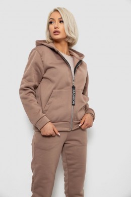 Спортивный костюм женский на флисе, цвет мокко, 257R86