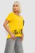Футболка жіноча з принтом, колір жовтий, 244R2057 Футболка жіноча з принтом, колір жовтий, 244R2057