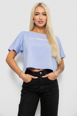 Футболка женская с принтом, цвет голубой, 221R9905