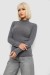 Гольф женский однотонный в рубчик, цвет серый, 257R101 Гольф женский однотонный в рубчик, цвет серый, 257R101
