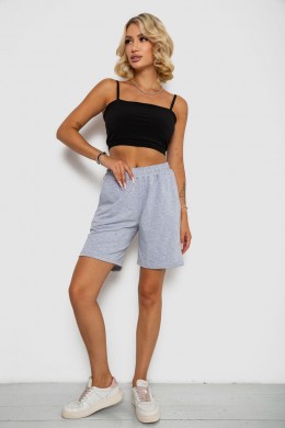 Шорти жіночі однотонні, колір сірий, 238R57820