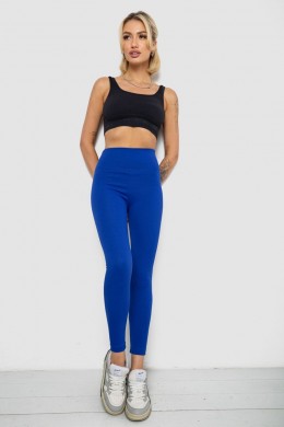 Лосини однотонні в рубчик, колір електрик, 238R606