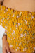 Топ женский с цветочным принтом, цвет горчичный, 244R300 Топ женский с цветочным принтом, цвет горчичный, 244R300