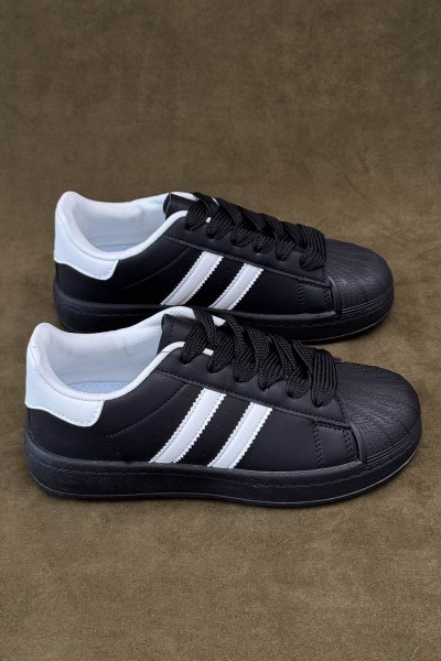 Кроссовки женские демисезонные, цвет черно-белый, 248RBK10