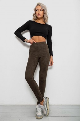 Лосины однотонные, цвет хаки, 257R2045