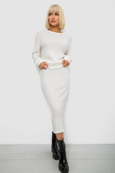 Костюм женский повседневный, цвет молочный, 257R130