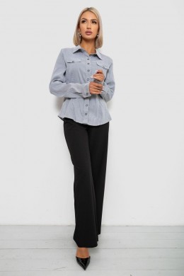 Рубашка классическая в полоску, цвет серый, 230R641-1