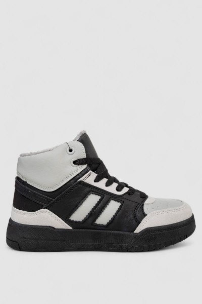 Кросівки жіночі зимові на хутрі, колір чорно-сірий, 248RAD500-6