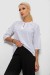Блуза однотонная, цвет белый, 230R1121-10 Блуза однотонная, цвет белый, 230R1121-10