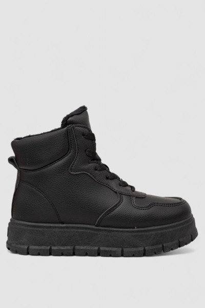 Кросівки жіночі зимові на хутрі, колір чорний, 248RBL5