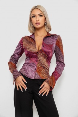 Рубашка классическая в полоску, цвет сиреневый, 230R642