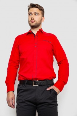 Рубашка мужская  -уценка, цвет красный, 214R7078-U